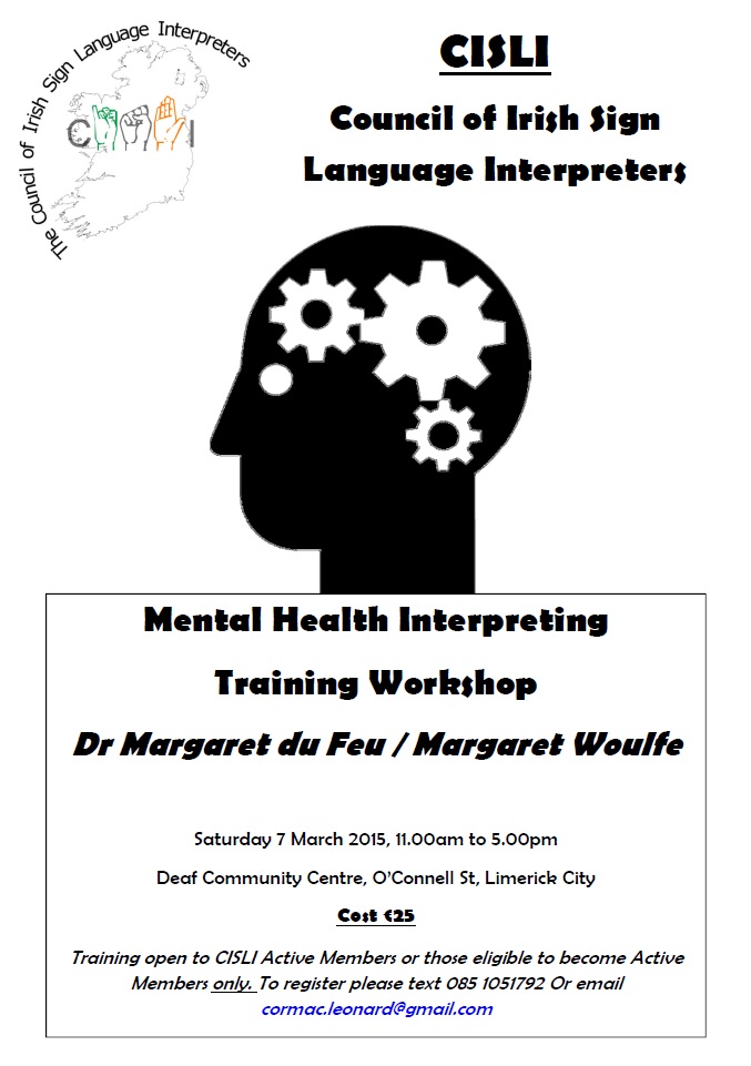 CISLI Mental Health Training Poster