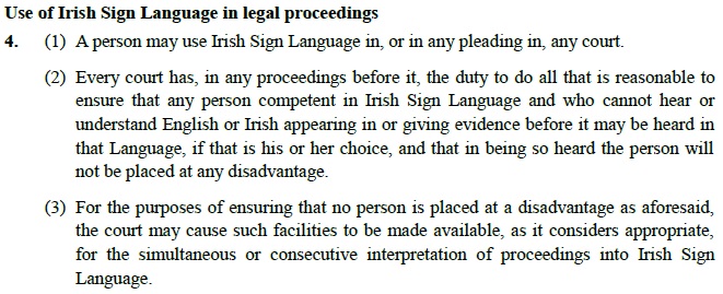 ISL Bill Section 4 on Legal Proceedings